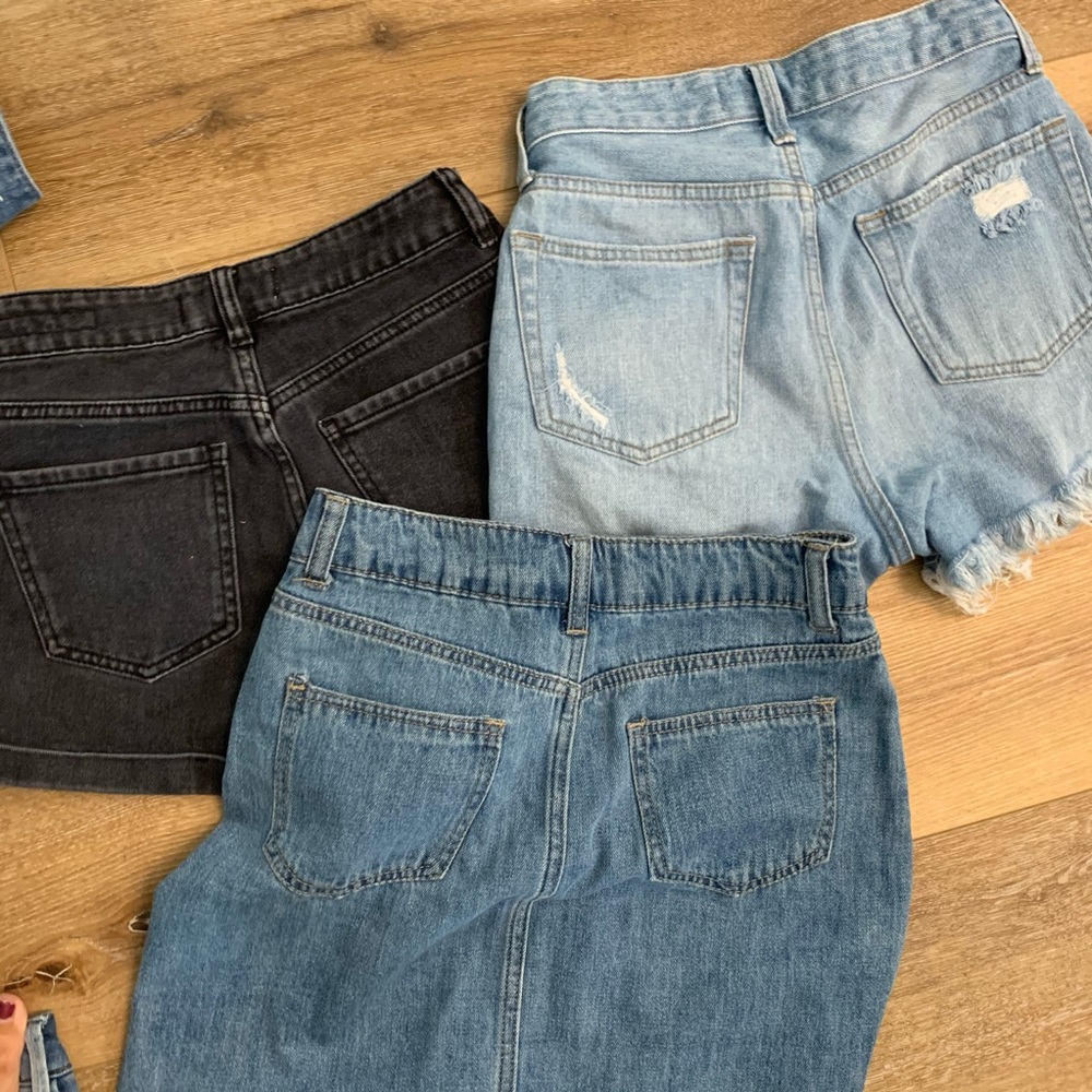 Pacsun Denim Jeans Shorts Skirt Bundle Size 25 - Picture 2 of 8